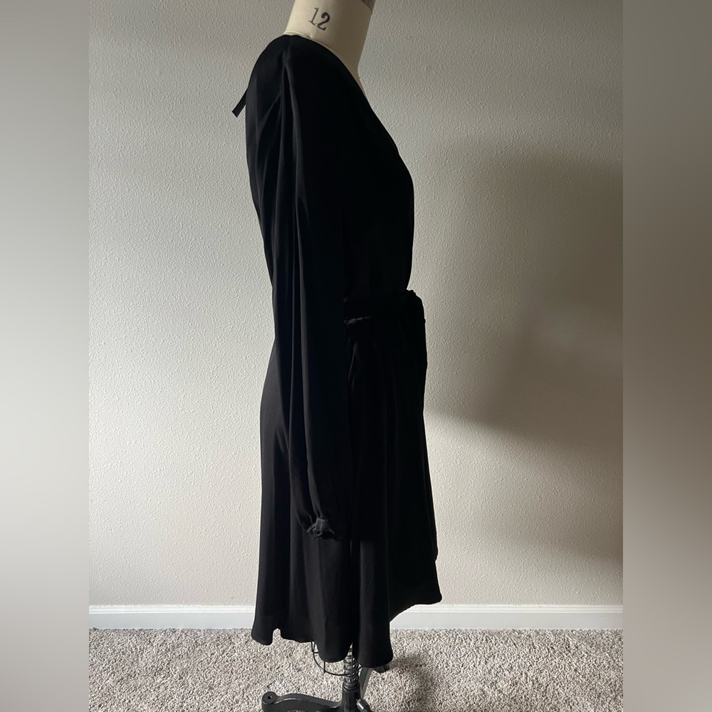 NWT Banana Republic Black Long Sleeve Wrap Dress - Picture 5 of 9